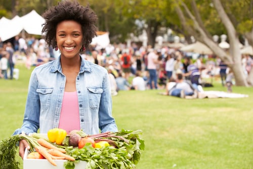 american farmer's market girl