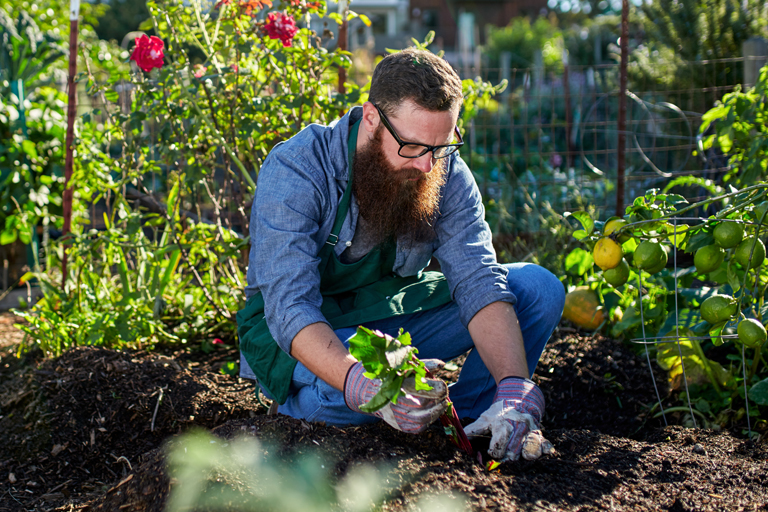 man gardening 