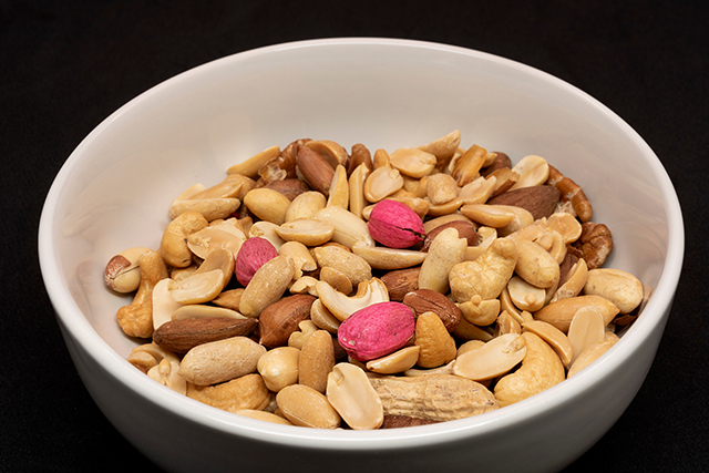 nuts in a bowl - healthy food that boosts sexual health