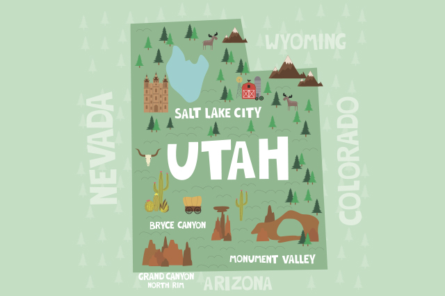 Tourist map of Utah