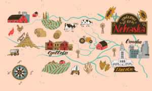 Tourist map of Nevada