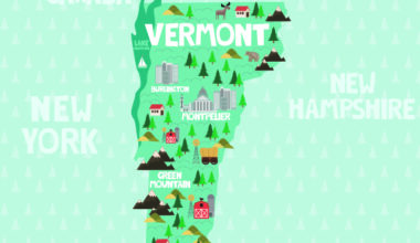 Tourist map of Vermont.