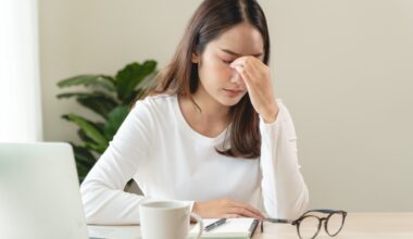 Young woman dealing with fatigue