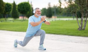 Older Man enjoying an outdoor workout