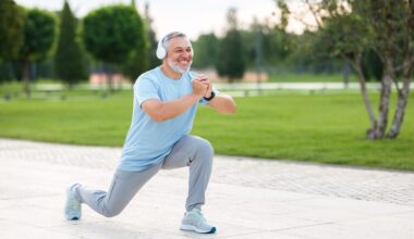 Older Man enjoying an outdoor workout