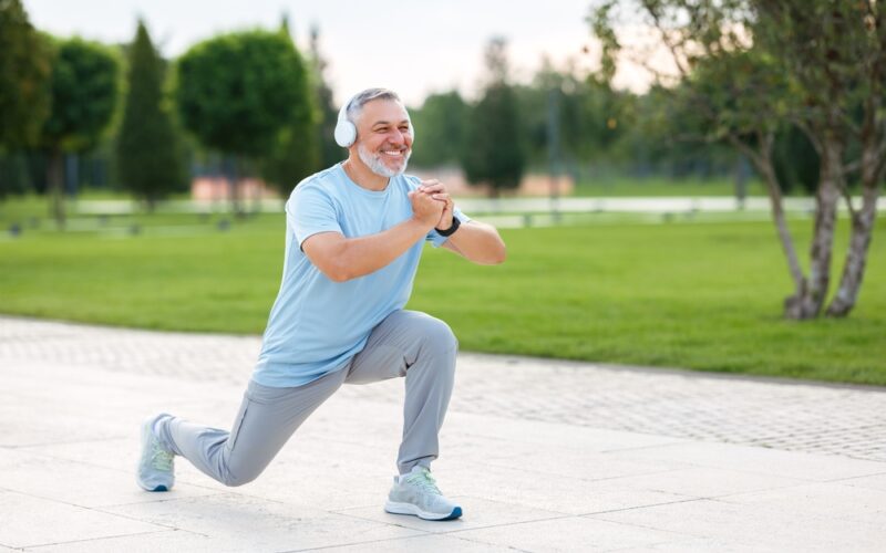 Older Man enjoying an outdoor workout