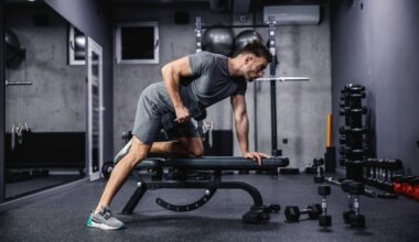 Man doing strength training at a gym