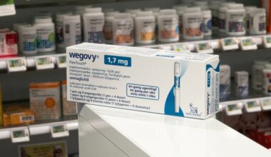 Wegovy packaging sitting on countertop