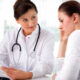 Doctor having a consultation with a young woman