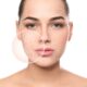 Up close of woman dealing with acne