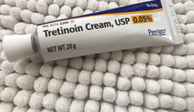 Up close photo of tretinoin cream