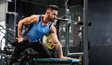 Man doing strength training in a gym