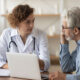 A doctor and older patient having a consultation