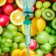 Myers IV Cocktail, Vitamin iv drip fruits natural therapy medical use iv vitamins intravenous fluid care patients loss nutrition and loss minerals weight and medical technology concept.