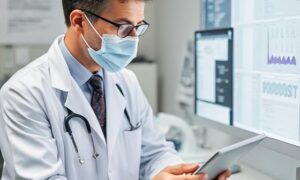 Doctor_Reviewing_Lab_Results_In_Hospital