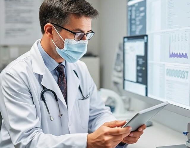 Doctor_Reviewing_Lab_Results_In_Hospital