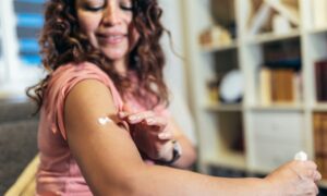 Woman at home using products for hormone replacement therapy. How long does it take for sermorelin to work?