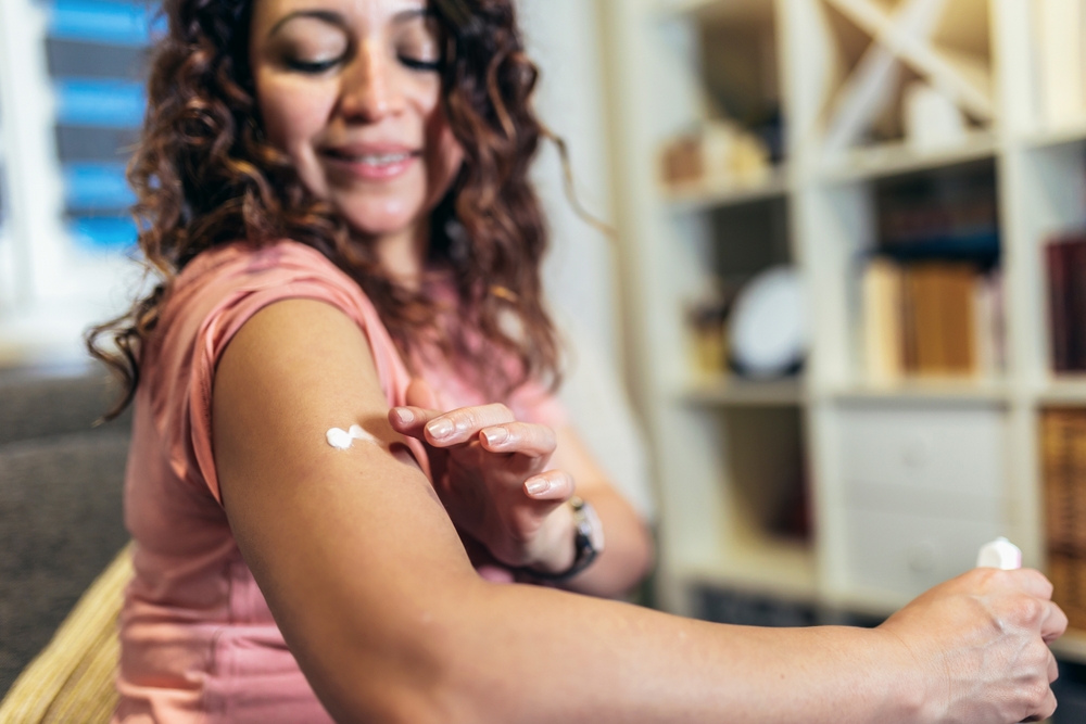 Woman at home using products for hormone replacement therapy. How long does it take for sermorelin to work?