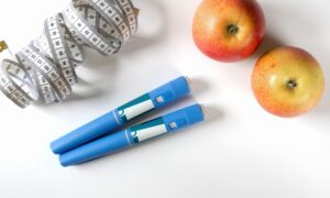 Liraglutide injection pen or cartridge pen. Medical equipment for injections.