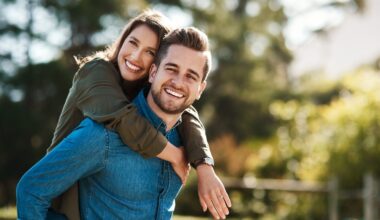 A couple in nature on semaglutide hugging each other experiencing affected sex drive as a side effect.