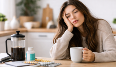 Girl Exhausted Despite Coffee and Sleep and Considering Getting Lab Tests Done