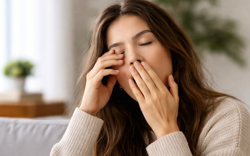 Sleepy person thinking about Top 5 Lab Tests to get done for Low Energy and Unexplained Exhaustion