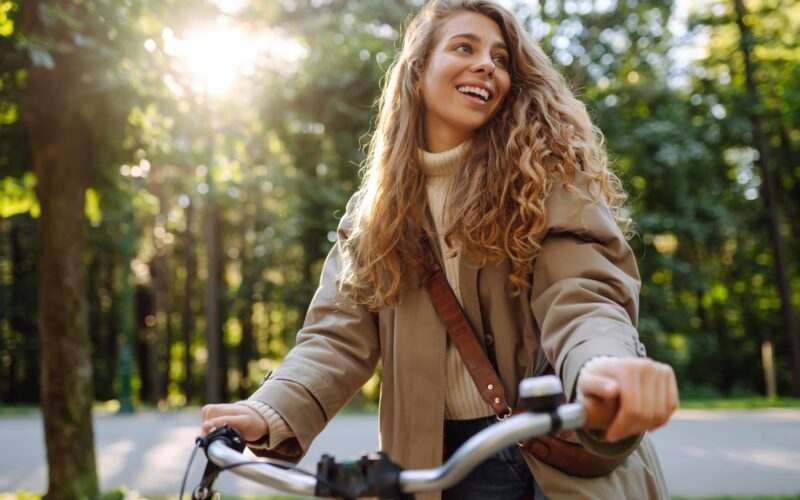 Blonde woman feeling more energetic and youthful after she started taking longevity peptides