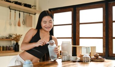 Woman Making Herself A Protein Smoothie Drink After Learning Why Low Protein Diets Make Weight Loss So Much Harder