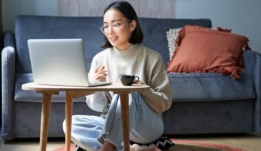 A woman sitting at home uses a laptop for an online healthcare consultation while researching medication options, representing telehealth and Ozempic alternatives.