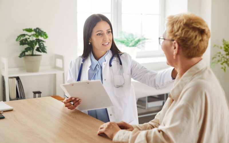 Doctor talking to patient. Explaining the effectiveness of semaglutide