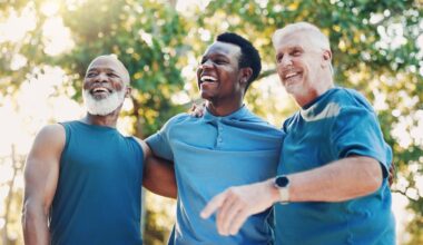 A group of men happy with their results after using enclomiphene medication.