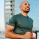 A healthy men going on a jog after getting their physicial performance back through TRT while being aware of how it affects their fertility.